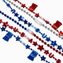 &quot;USA&quot; Red, White, &amp; Blue Beaded Necklaces - 6 Pack,