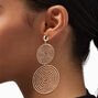 Gold-tone Triple Spiral 4&quot; Drop Earrings,