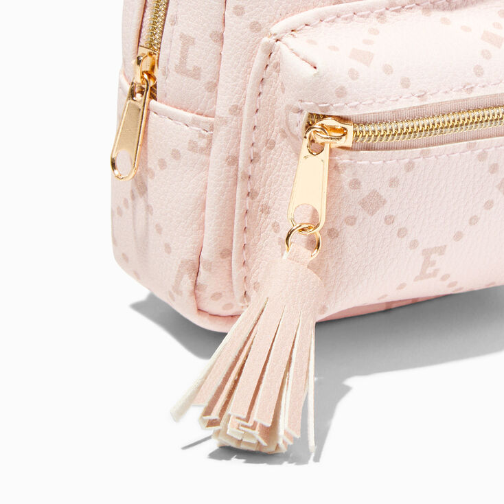 Blush Pink Status Icons Mini Backpack Keychain,