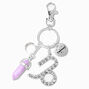 Capricorn Mystical Gem Silver Zodiac Keychain,