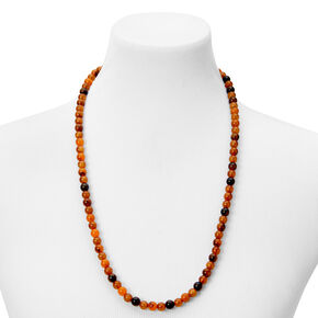 Faux Tiger&#39;s Eye 8mm Beaded Necklace,