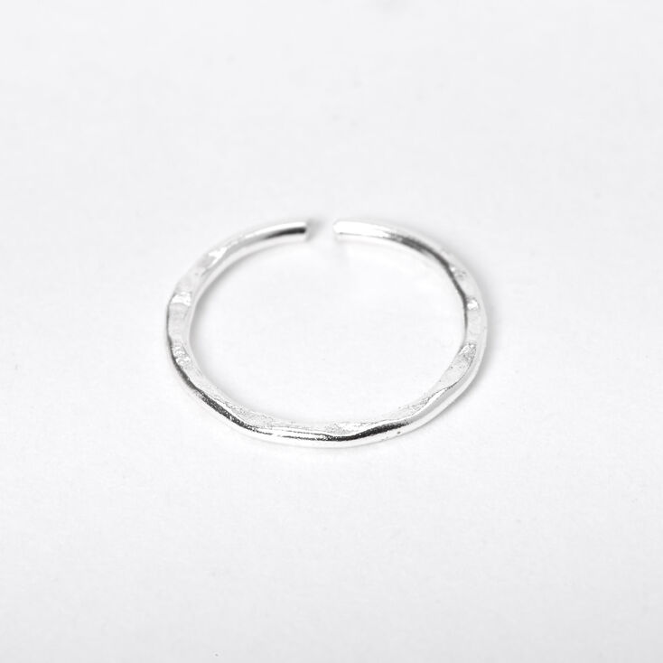 Sterling Silver Hammered Nose Ring,