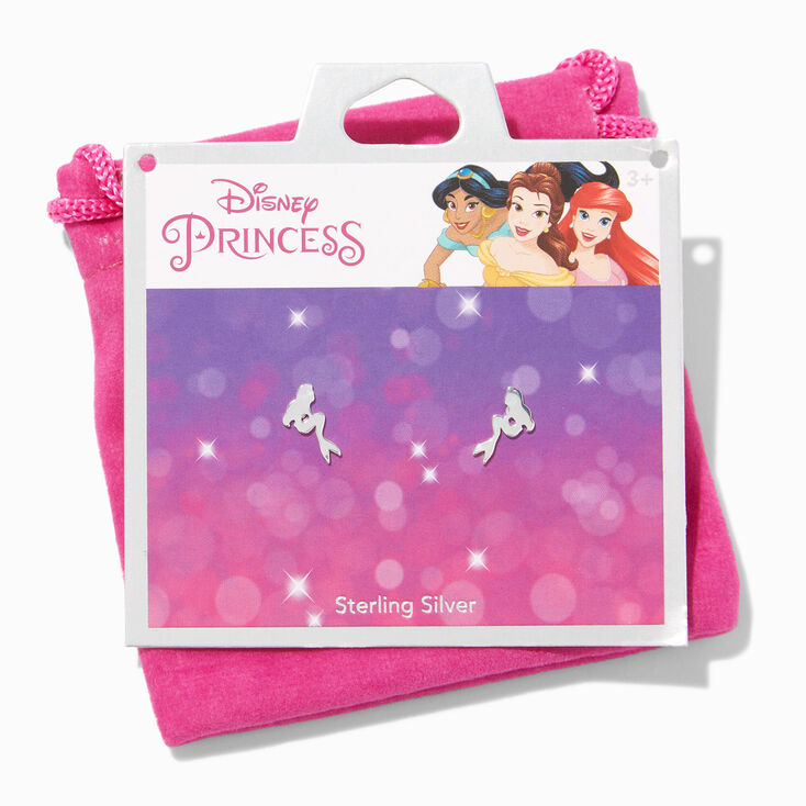 &copy;Disney Princess Ariel Little Mermaid Sterling Silver Stud Earrings,
