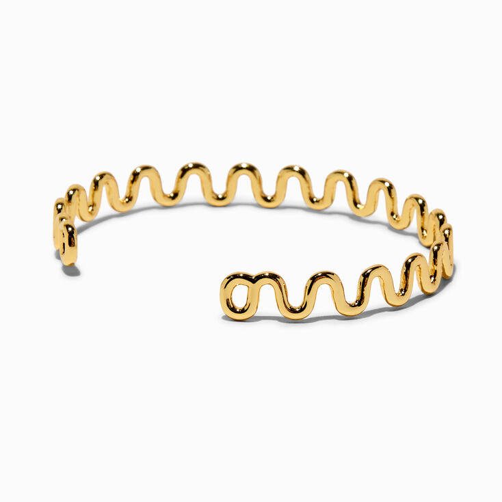 JAM + RICO x ICING 18k Yellow Gold Plated Squiggle Cuff Bracelet,