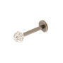 Silver-tone Titanium 16G Fireball Tragus Stud Earring,