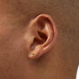 18K Gold Plated One 3MM Ball Stud Earring,