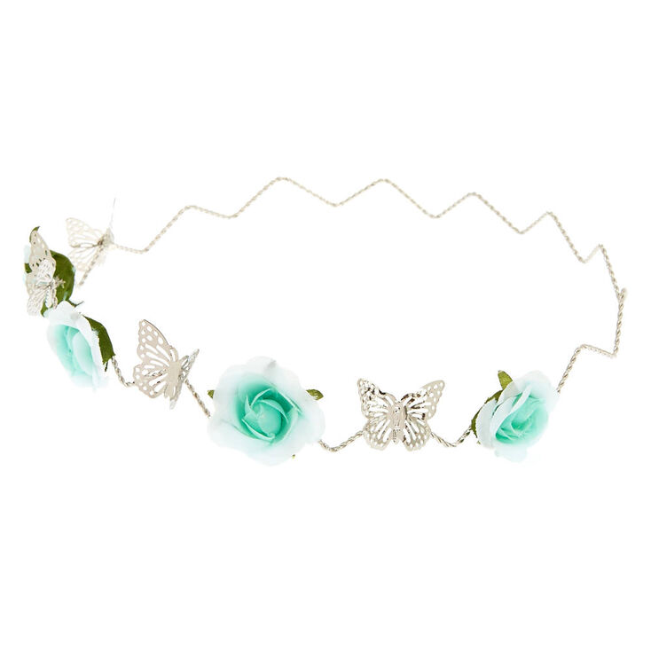 Mint Flower Silver Flower Crown,