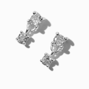 ICING Select Sterling Silver Cubic Zirconia Drop Earrings,