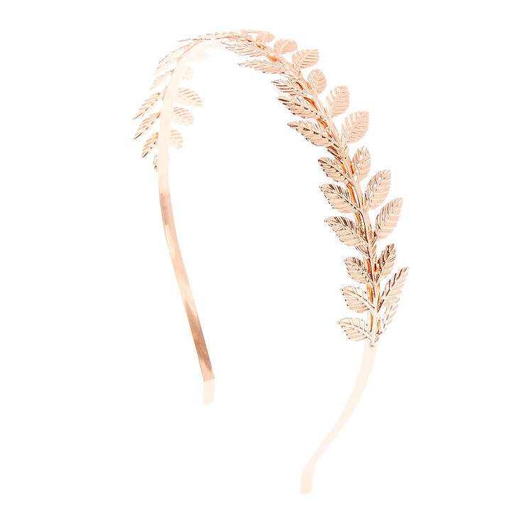 Rose Gold Leaves Headband,