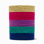 Jewel Tone Luxe Hair Ties - 30 Pack,