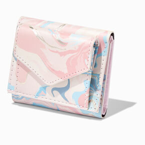 Pink Pastel Marble Trifold Wallet,