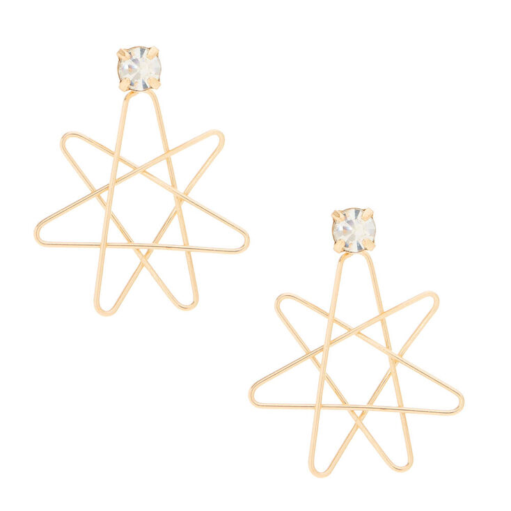 Rose Gold-Tone Geometric Front and Back Earrings,