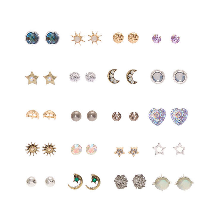 Iridescent Celestial Stud Earrings 20 Pack Icing Us