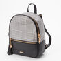 Black Houndstooth Check Small Backpack,