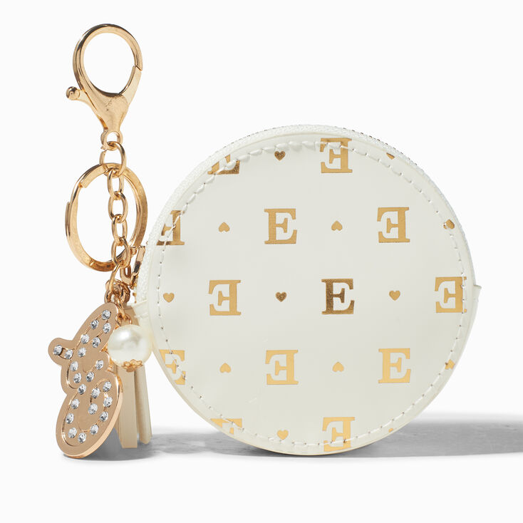 Golden Initial Coin Purse - E,