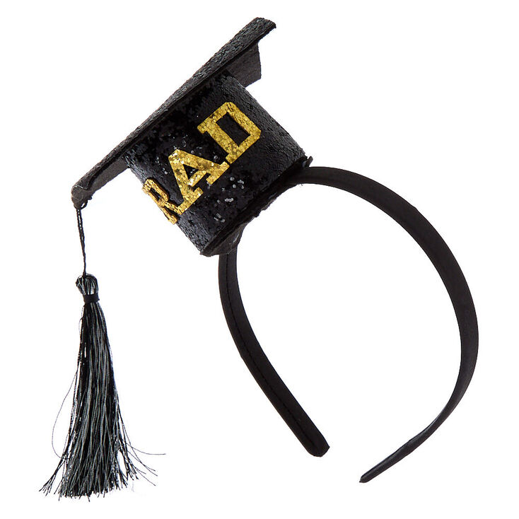 Graduation Cap Headband - Black,