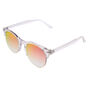Clear Mod-Style Mirrored Sunglasses,
