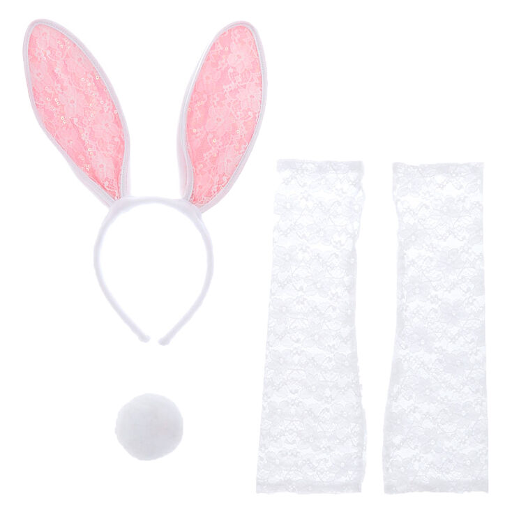 Lace Bunny Costume Kit - White, 3 Pack,