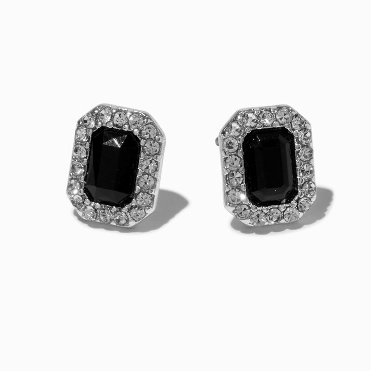 Black Halo Stud Earrings,