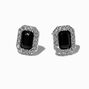 Black Halo Stud Earrings,