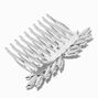 Silver-tone Rhinestone Leaves Hair Comb,