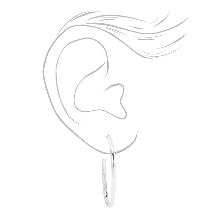 Silver Graduated Mixed Stud Earrings - 20 Pack,
