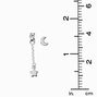 Silver-tone Front &amp; Back Celestial 1&quot; Linear Drop Earrings,