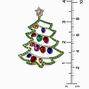 Gemstone Christmas Tree 3&quot; Drop Earrings,