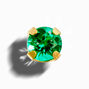 Icing Exclusive 14kt Yellow Gold 3mm Lab Grown Emerald Studs Ear Piercing Kit with Ear Care Solution,