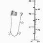 Silver-tone Star Chain Ear Cuff Connector Stack Earrings,