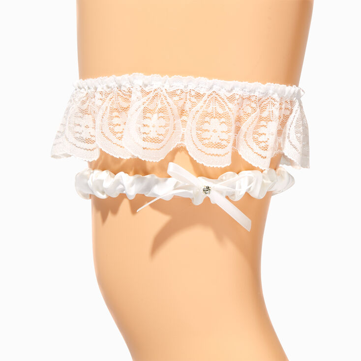 White Lace Garter Set - 2 Pack