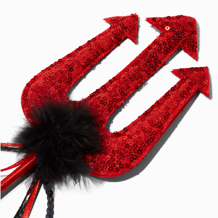 Red Sequin Devil Pitchfork,