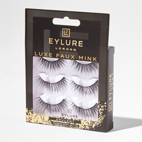 Eylure Luxe Faux Mink Eyelashes - Opulent, 3 Pack,