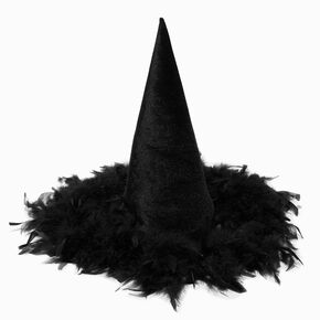 Black Feather Witch Hat,