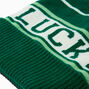  &quot;Lucky&quot; Green Striped Beanie Hat,