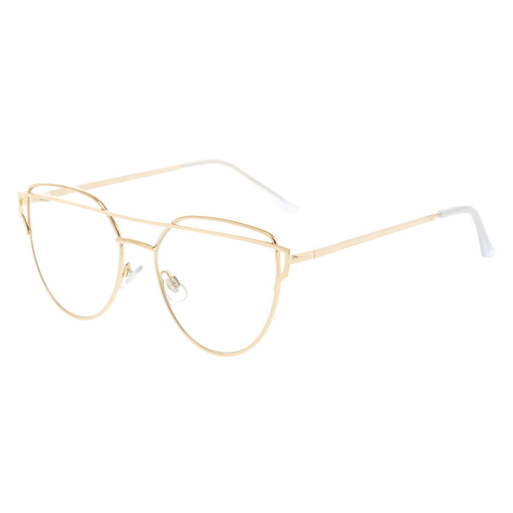 Gold Brow Bar Fake Glasses,