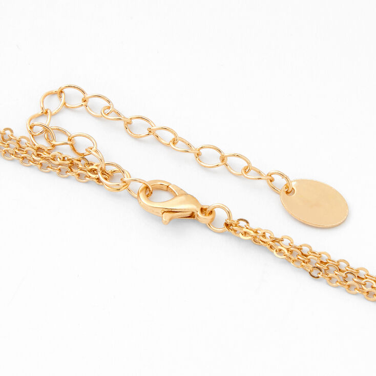 Gold Boss Multi Strand Chain Necklace,