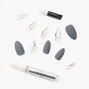 Matte Marble Stiletto Vegan Faux Nail Set - 24 Pack,