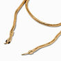 Gold-tone Snake Wrap Necklace,