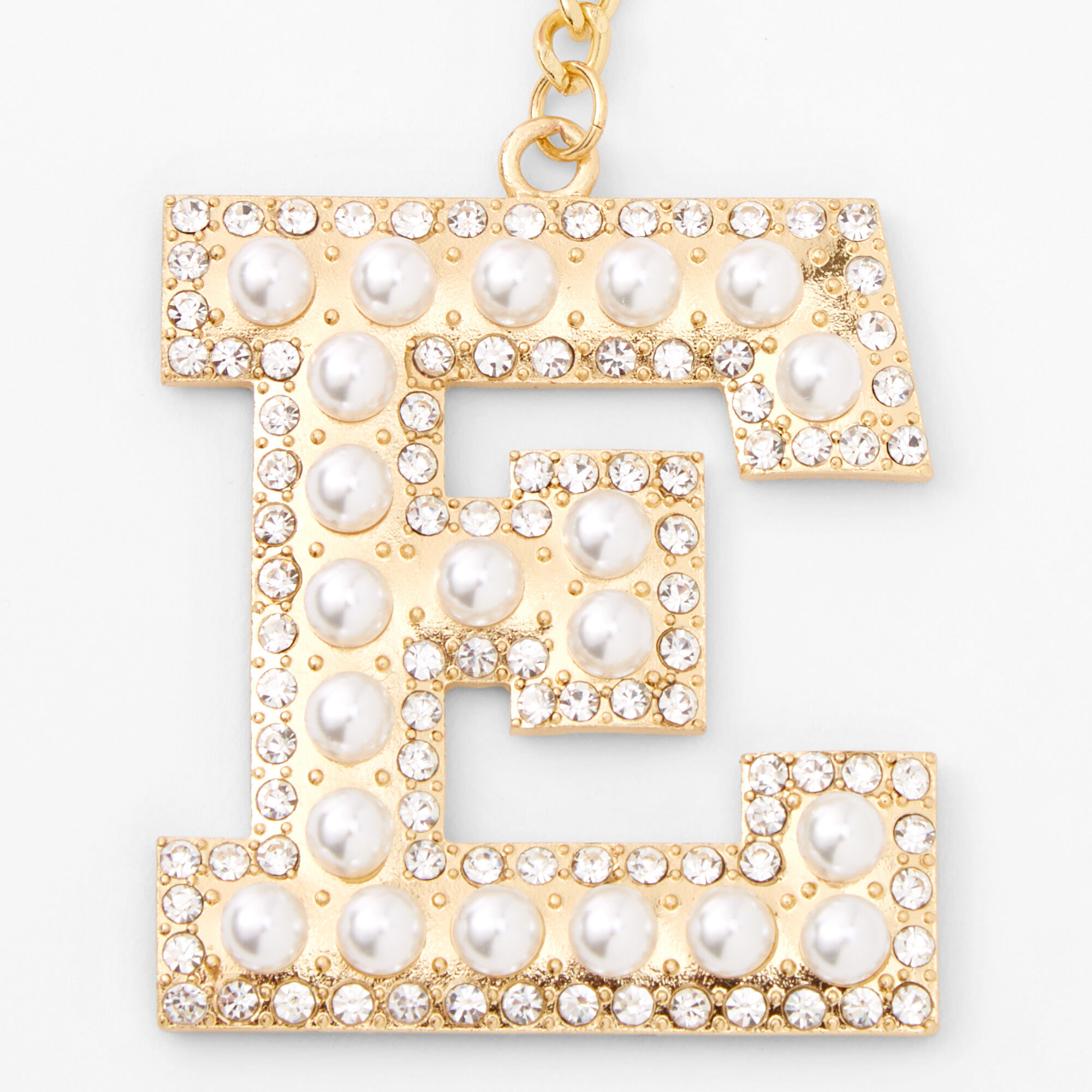 pom pom keyring with initial