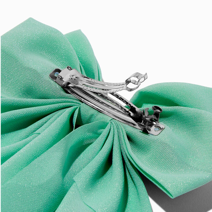 Mint Green Long Tail Hair Bow Clip,