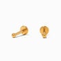 Icing Select Gold Titanium 2MM Ball Flat Back Stud Earrings,