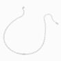 Silver Paper Clip Chain Necklace,