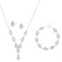 Silver Teardrop Jewelry Set - 3 Pack,