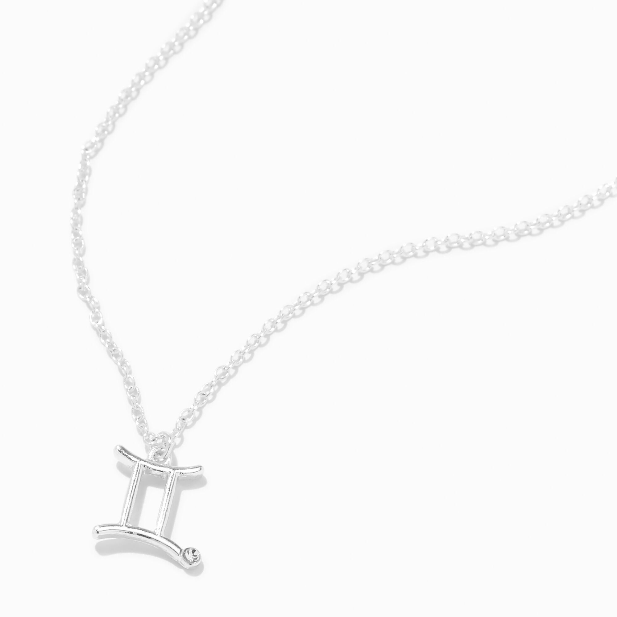 Zodiac Libra Moon Silver Necklace