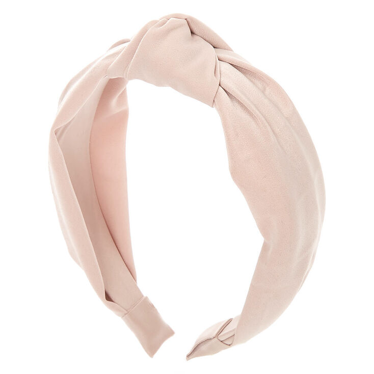 Satin Knotted Headband - Champagne,