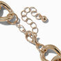Gold-tone Greek Key Chain Bracelet ,