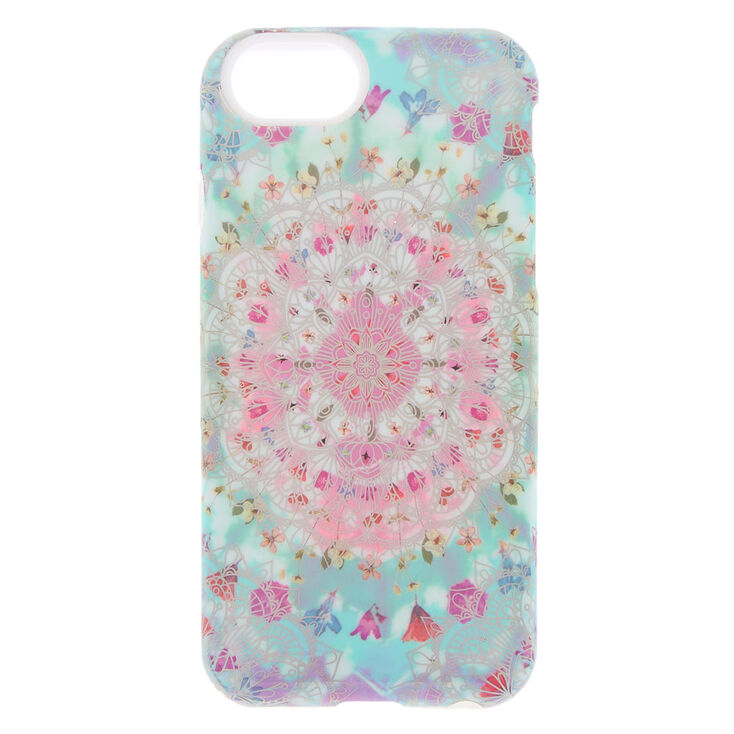 Pastel Mandala Flower Protective Phone Case - Fits iPhone 6/7/8/SE,