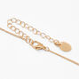 Gold-tone Initial Rectangle Medallion Pendant Necklace - E,