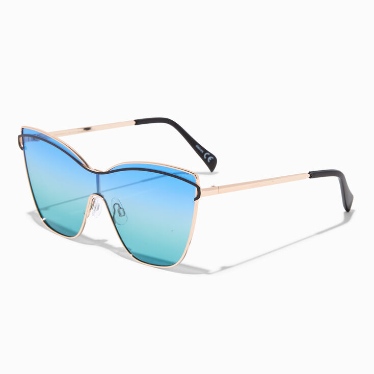 Blue Shield Ombre Sunglasses,